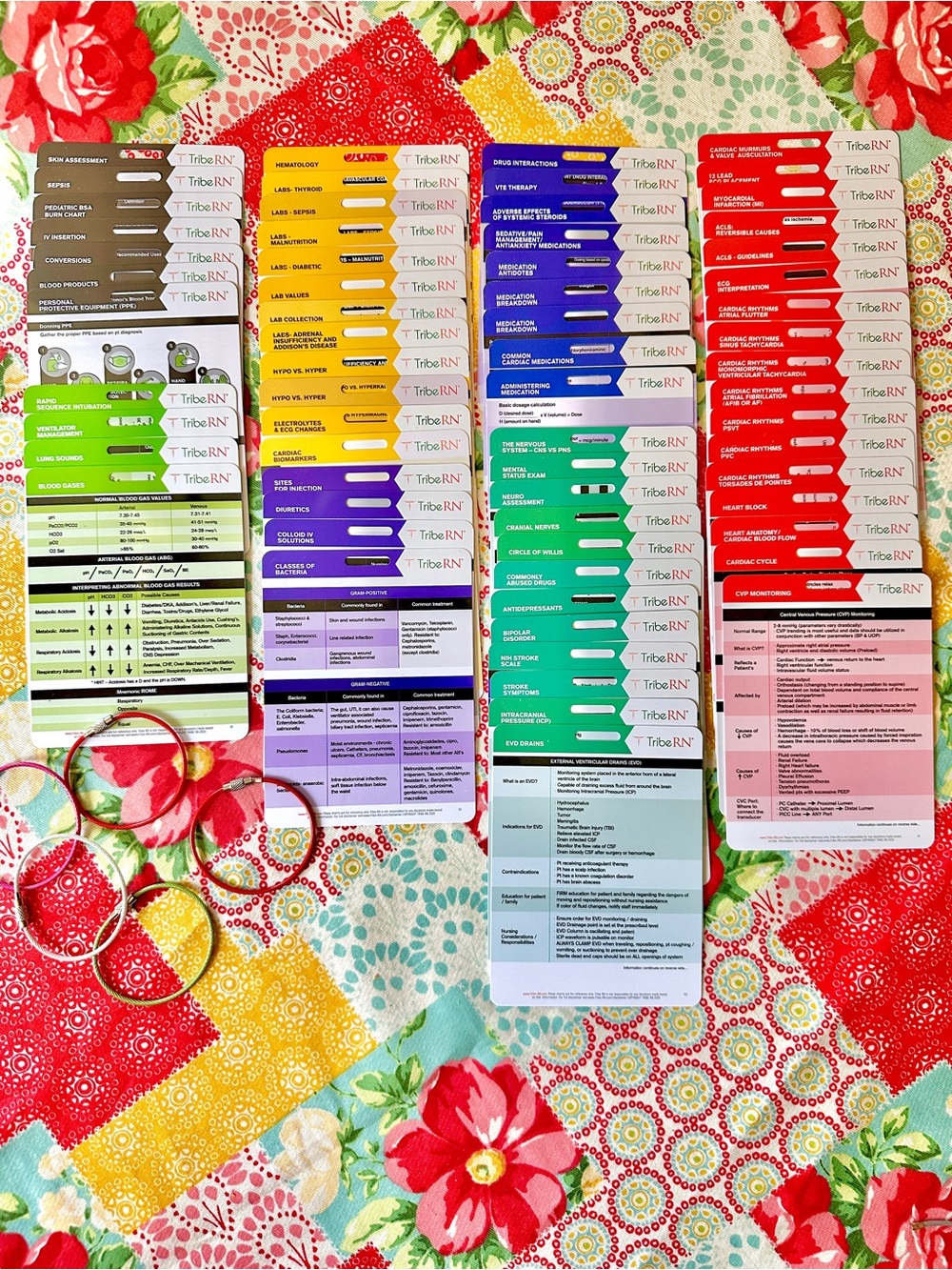 65 Tribe RN cards Pocket size flash reference cards for nurse school etc